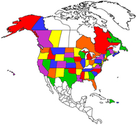 Places I have been in North America
