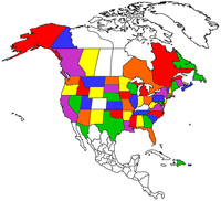 Places I have been in North America