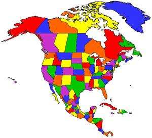 Visited North America Map